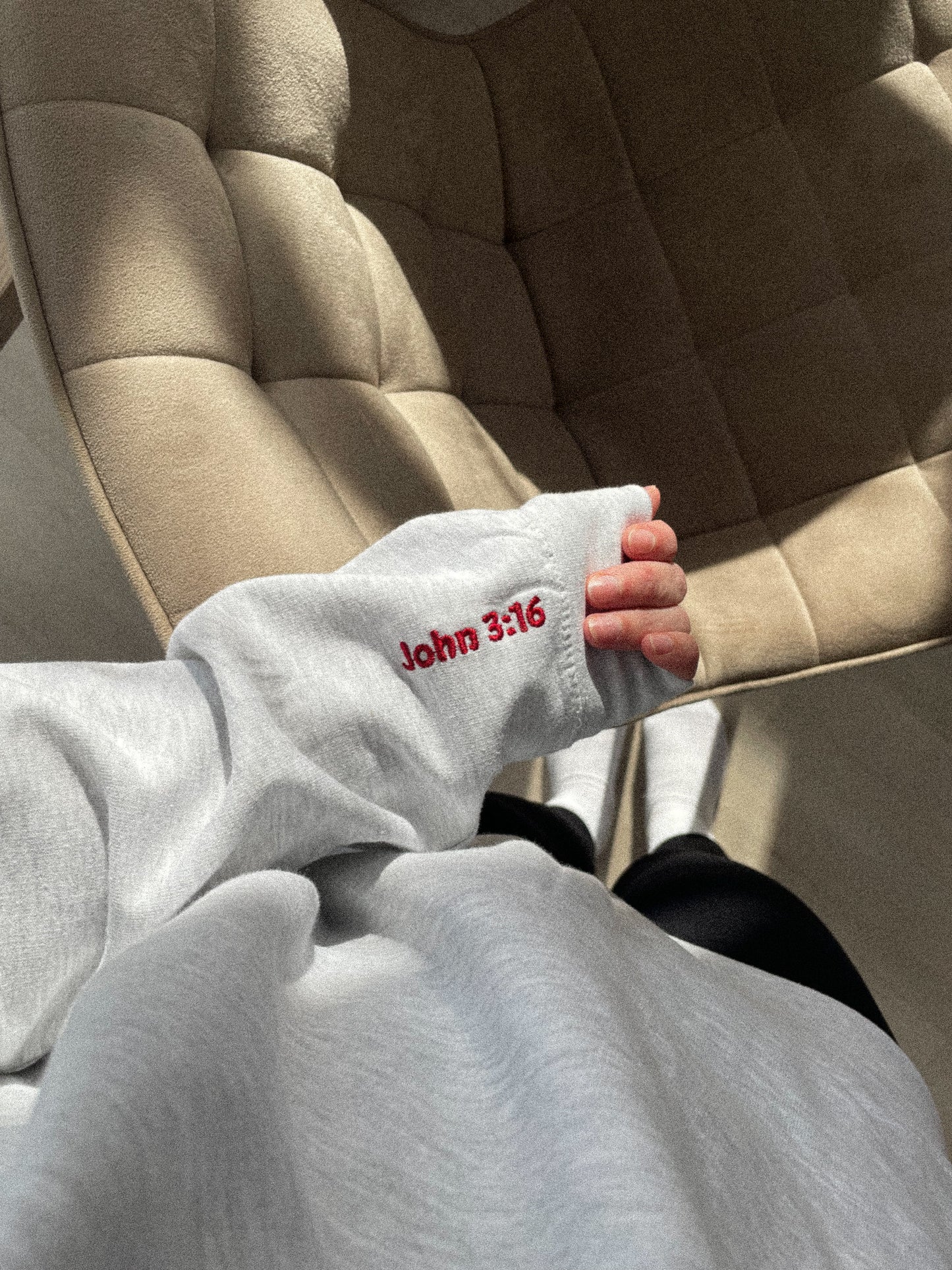 For God so loved the world - embroidered sweatshirt (embroidery is on the back)