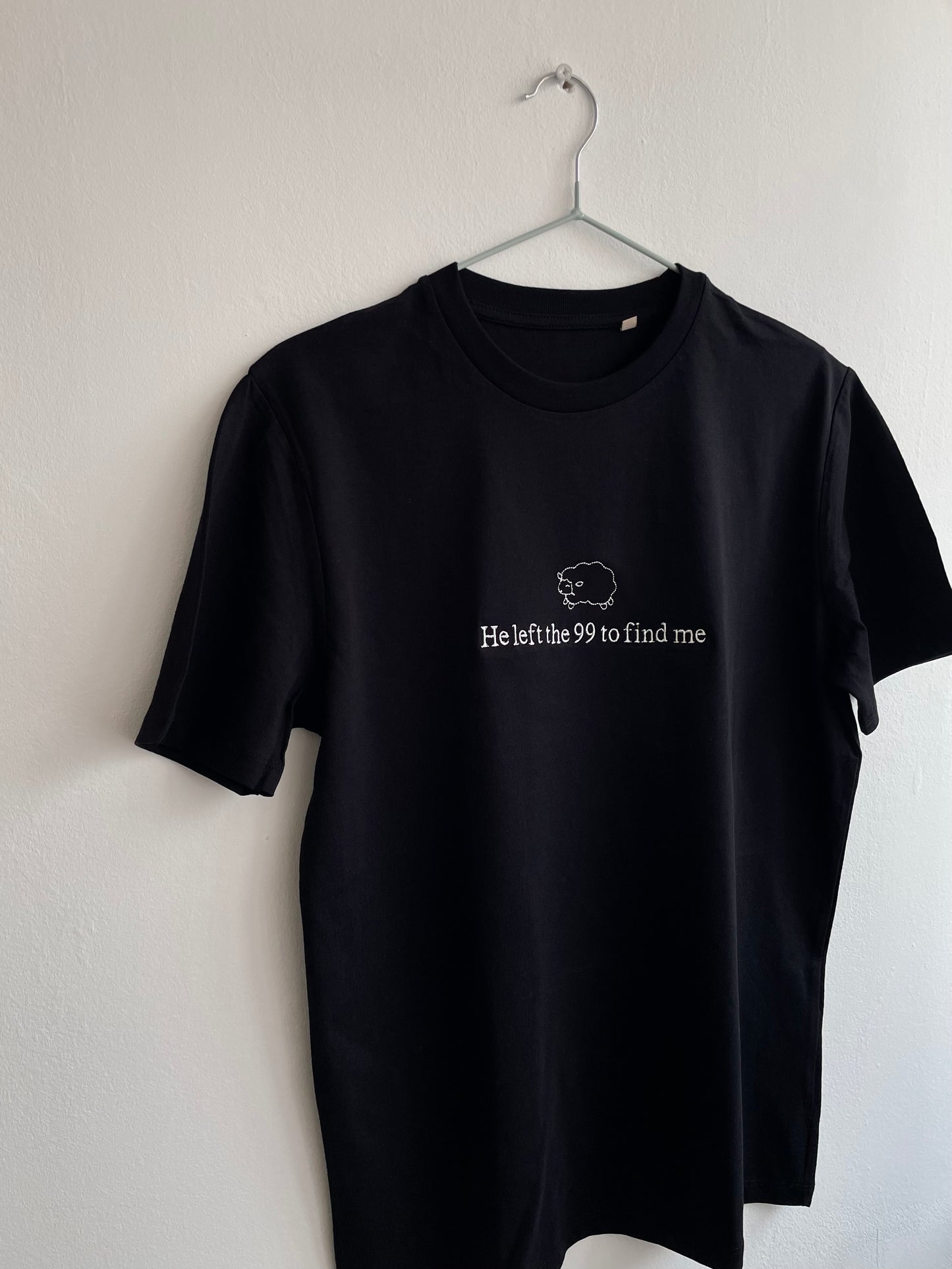 He left the 99 - embroidered t-shirt