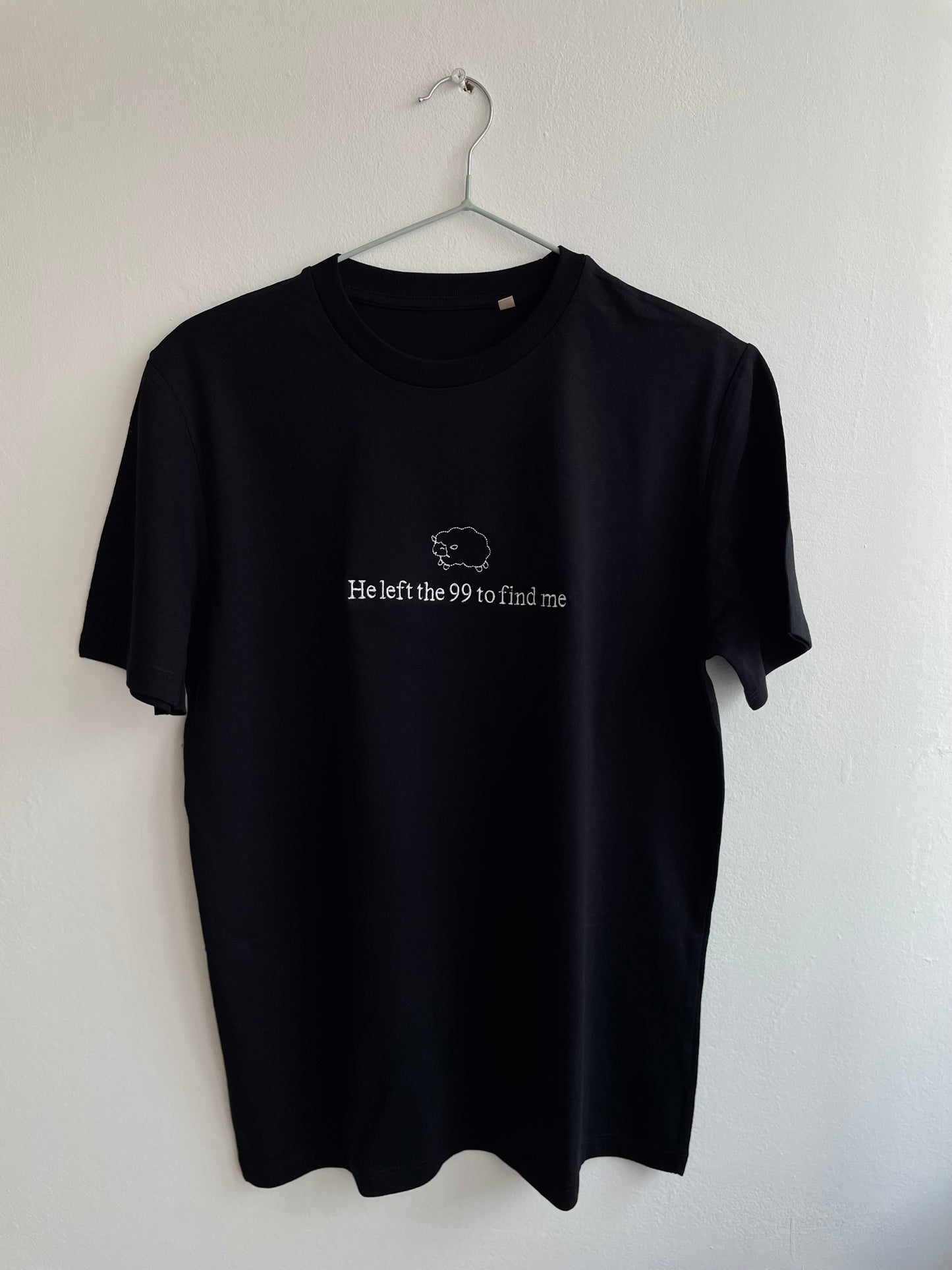 He left the 99 - embroidered t-shirt