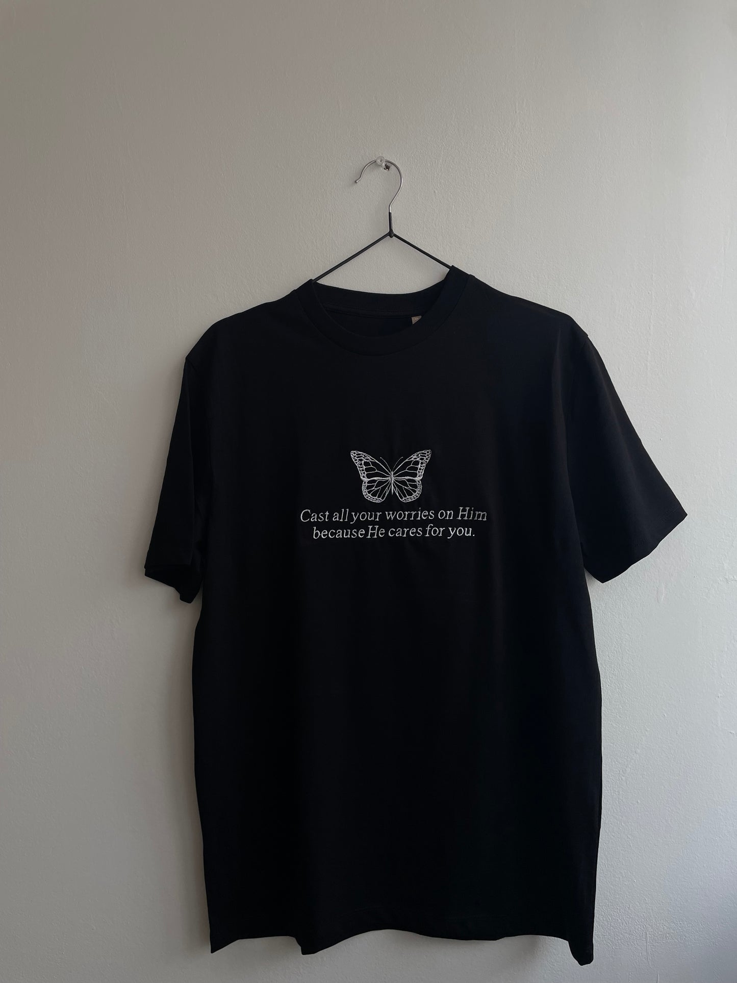 Cast all your worries - embroidered t-shirt