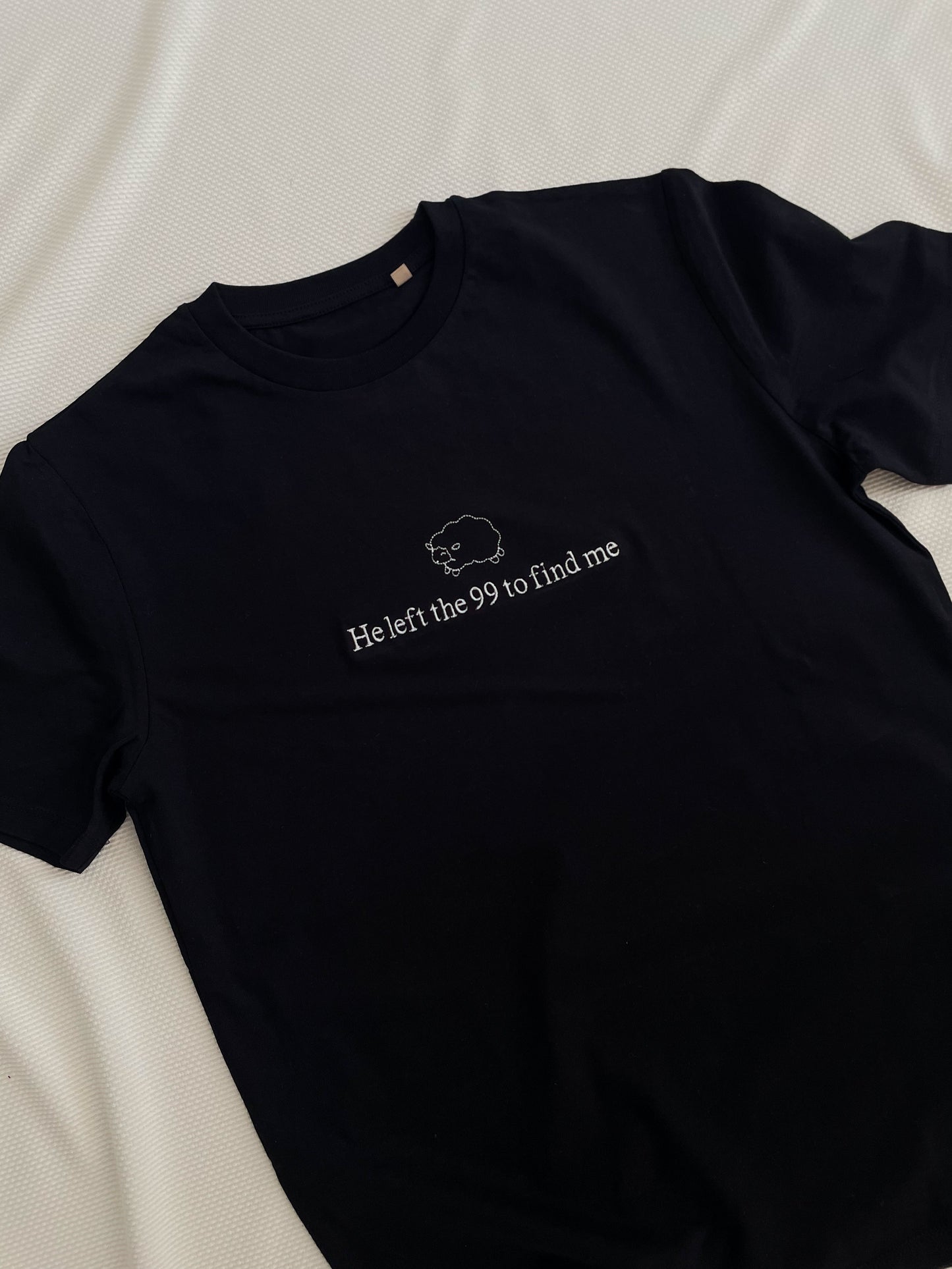 He left the 99 - embroidered t-shirt