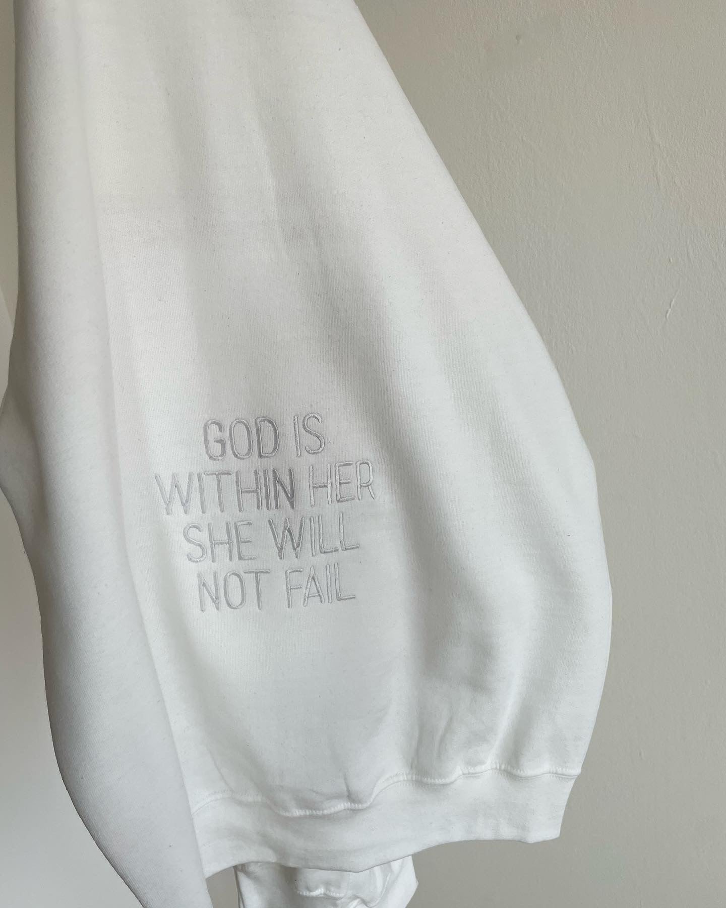 God is Within Her Embroidered Hoodie