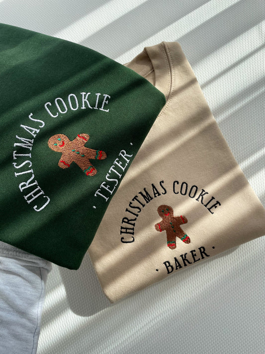 Christmas Cookie Baker/Tester Embroidered Sweatshirt