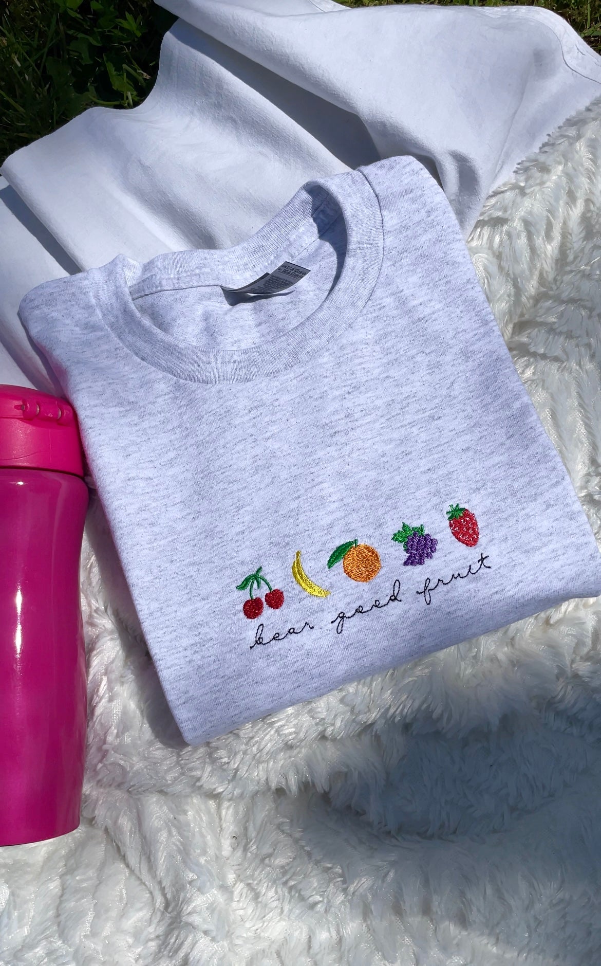 Bear Good Fruit Embroidered T-shirt