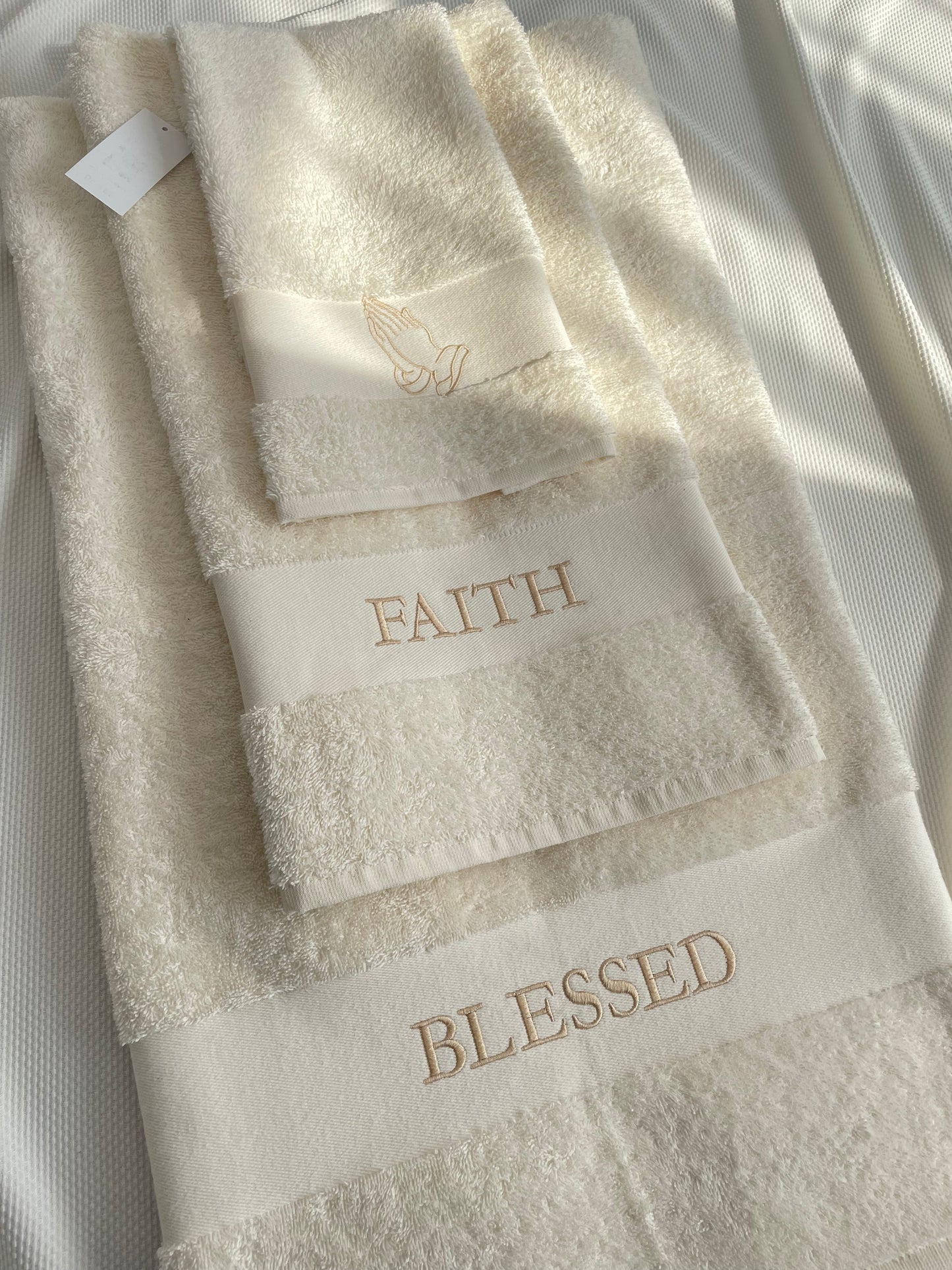 Faith Embroidered Towels Set