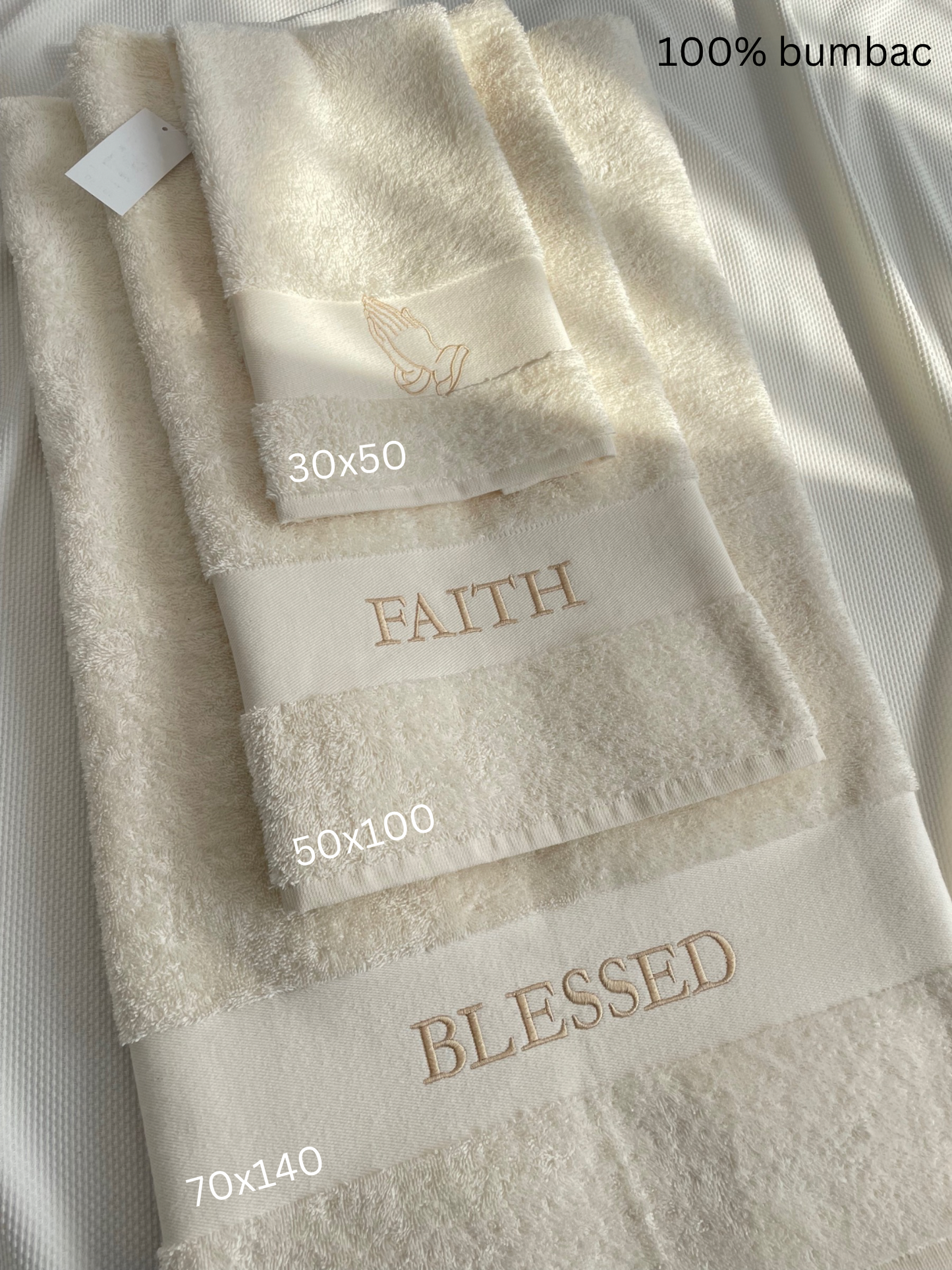 Faith Embroidered Towels Set