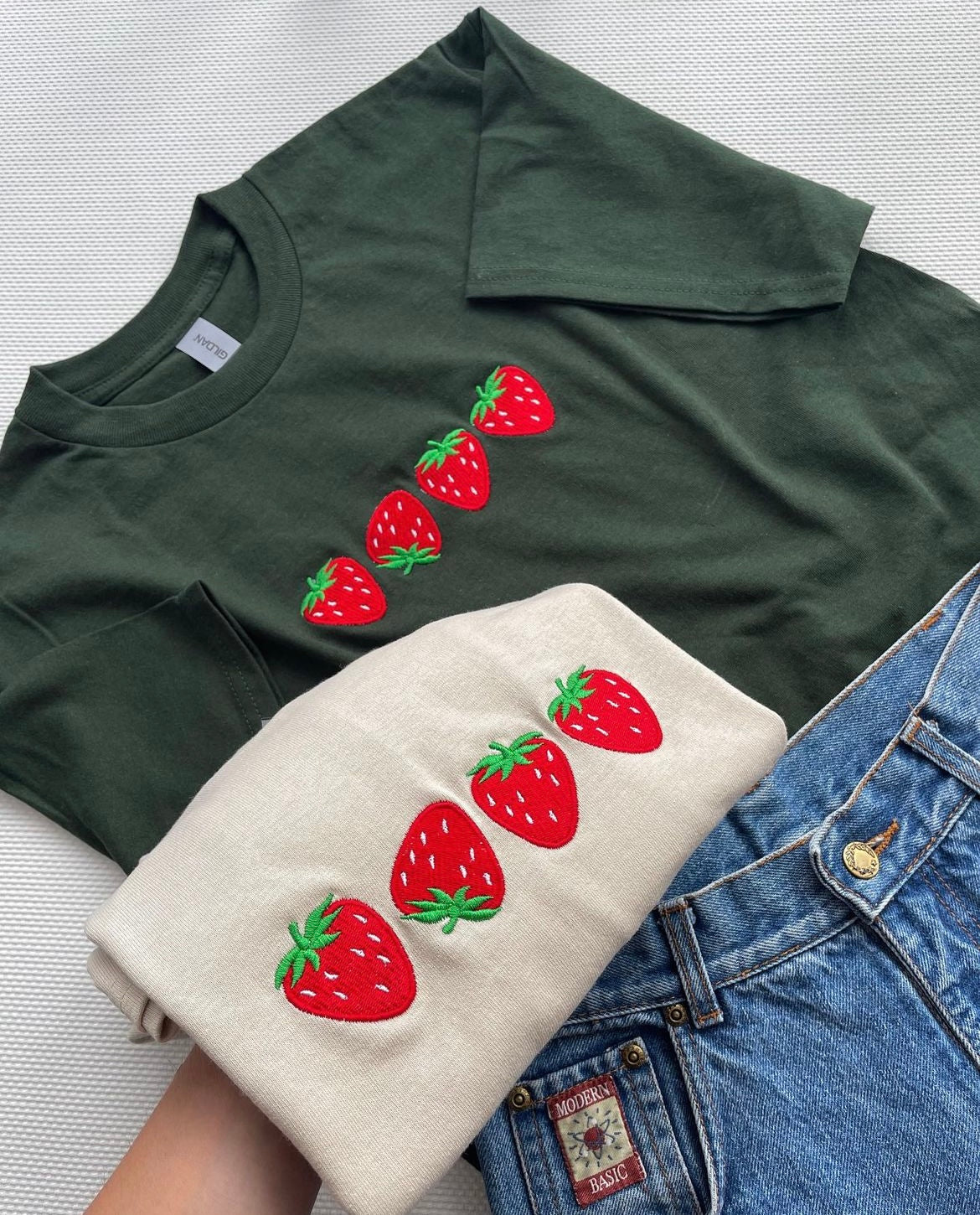 Strawberry Embroidered T-shirt