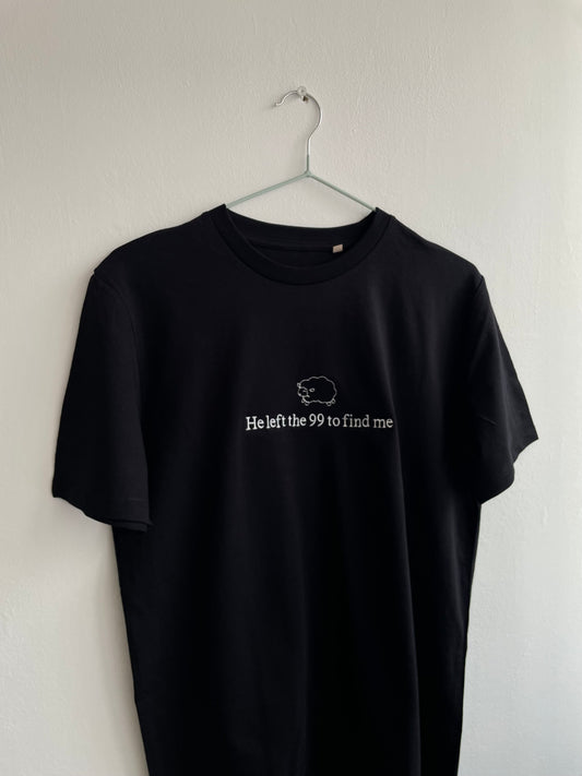 He left the 99 - embroidered t-shirt