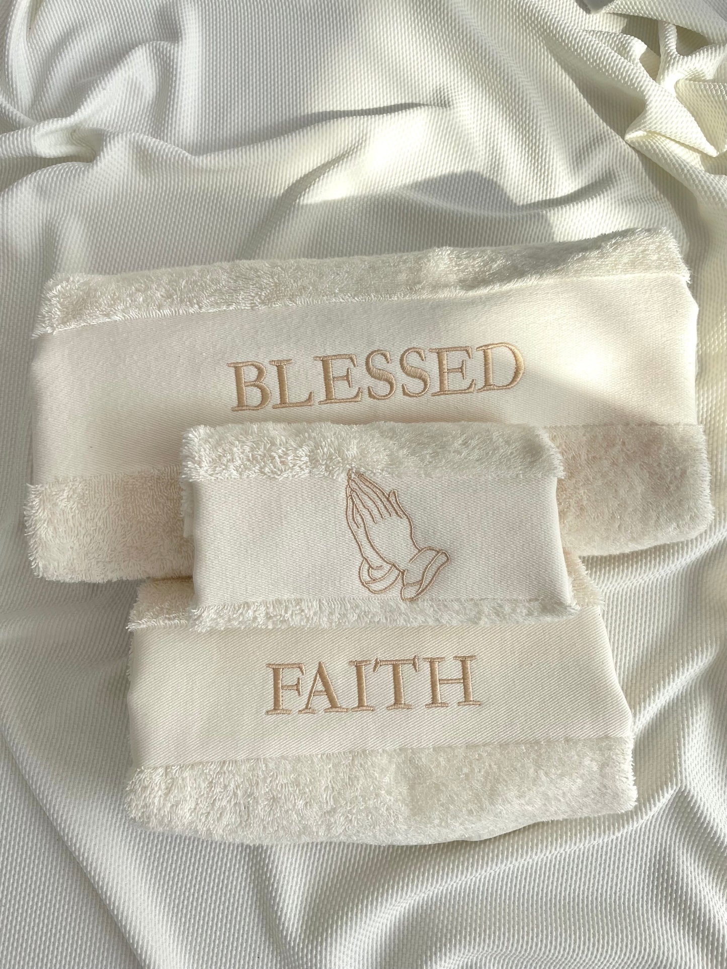 Faith Embroidered Towels Set