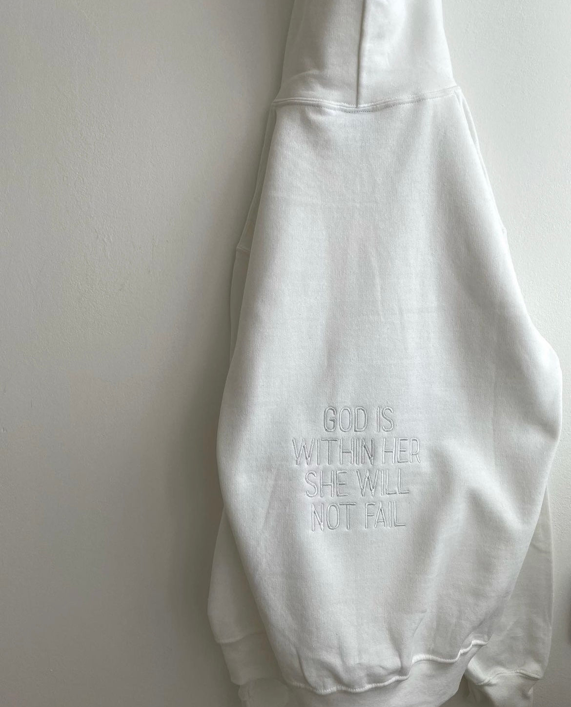 God is Within Her Embroidered Hoodie