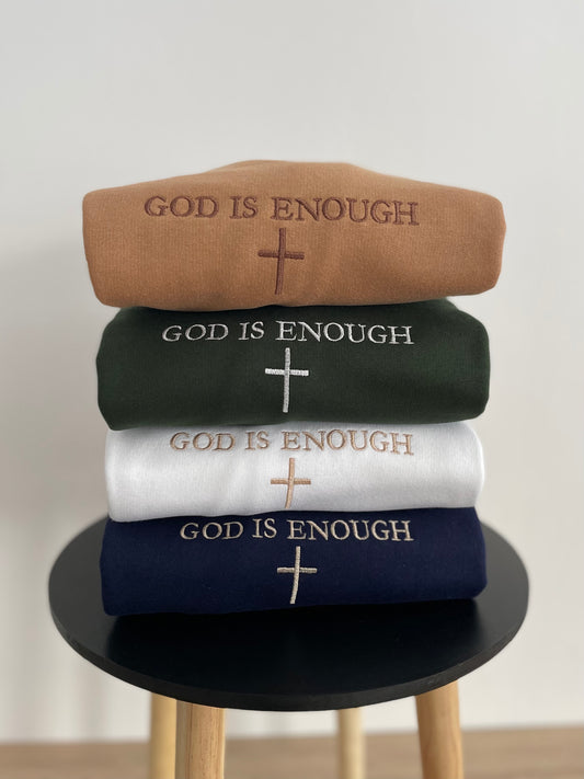 God is Enough Embroidered Sweatshirt