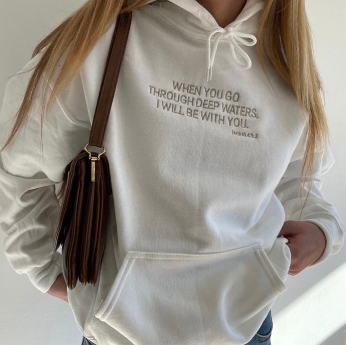 Isaiah 43:2 Embroidered Sweatshirt